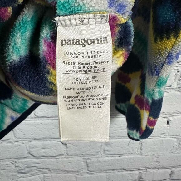 Patagonia Synchilla T-Snap Pullover Timber Twist Aztec Print Lightweight Navy S - Picture 6 of 7